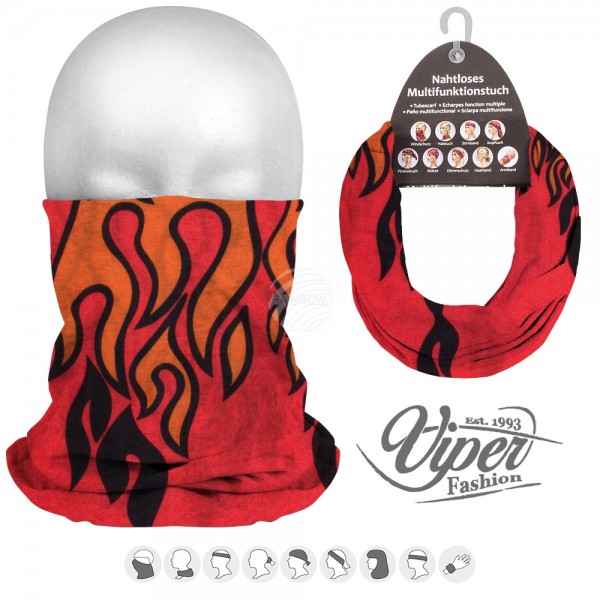 Bandana Multifunktionstuch Halstuch Schlauchschal Mundschutz Schlauchtuch Flammen für Damen u. Herre
