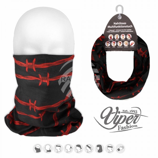 Bandana Multifunktionstuch Halstuch Schlauchschal Mundschutz Schlauchtuch Stacheldraht für Damen u.H