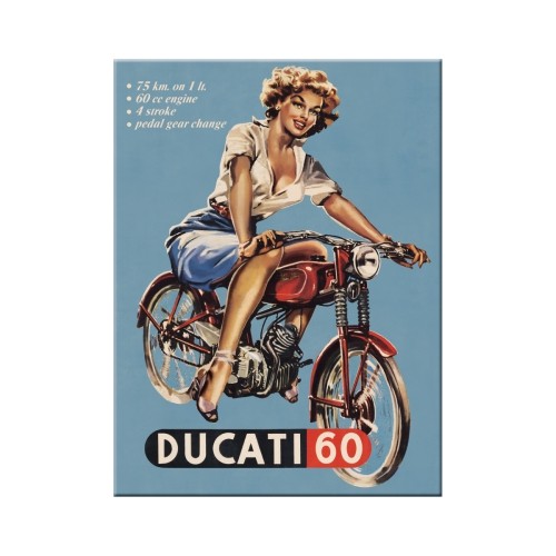Ducati Kühlschrank Pin up Magnet, ideal für Notizen am Kühlschrank Format 6x8 cm